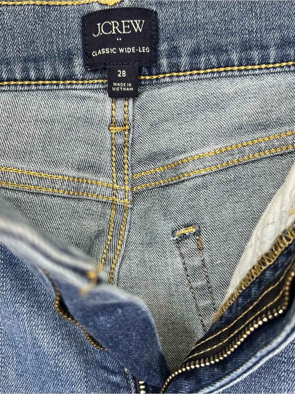 J. Crew Wide-Leg Flare Jeans in Medium Blue